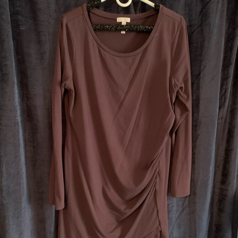 Mauve Long Sleeve Tee Dress | Leith
